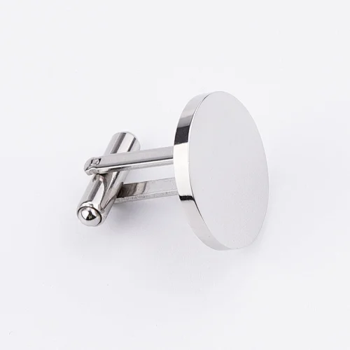 Novelty Hot selling cuff links High quality Smooth stainless steel laser drawing design cuff links Wedding business jewelry