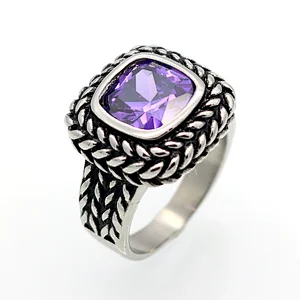 Wholesale Woman Simple Design Gem Vintage Ring High Quality Vintage Ring