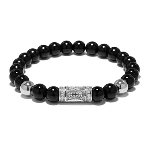 Black Agate Beads Bracelet