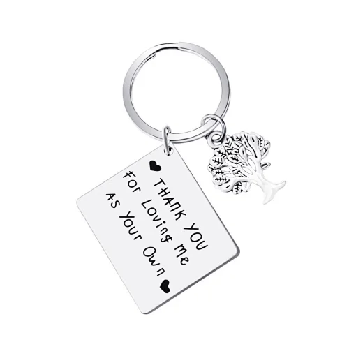 AliExpress Fast Selling  316L Stainless Steel Keyboard Thanks for Your Love Gift Key Ring Keychain Customize