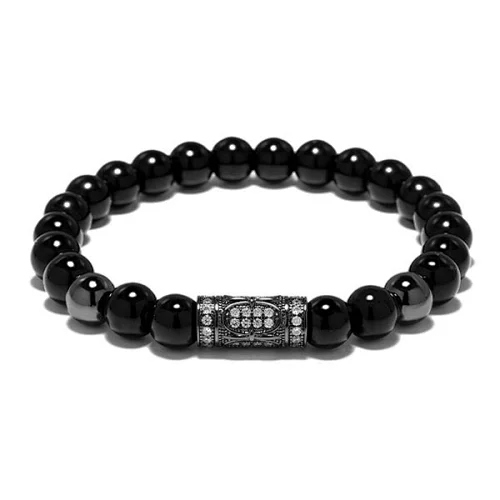Black Agate Beads Bracelet
