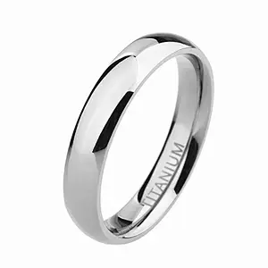 2mm/4mm/6mm/8mm Plain Dome High Polished titanium engagement wedding band ring men titanium steel ring