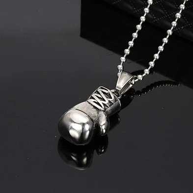 18k Gold Plated Trendy Powerful Alloy Exercise Products Boxing Glove Model Necklace