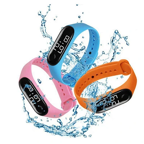 2019 50M Life Waterproof Sport Electronic Swimming Waterproof Watch Led Silicon Watch