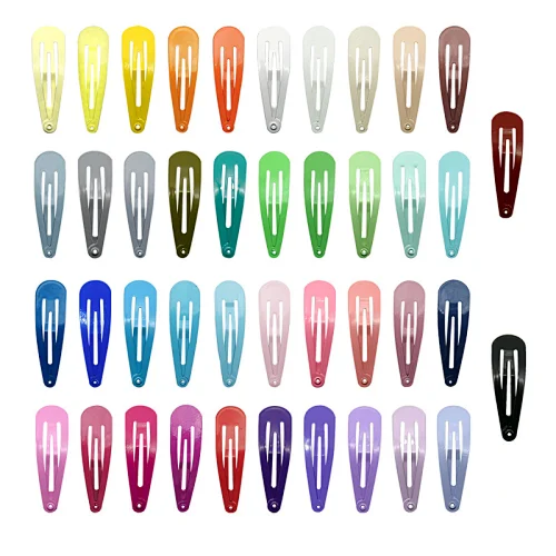 2019 popular Korean star style 1 bag 10 pieces baby metal colorful hair clip set
