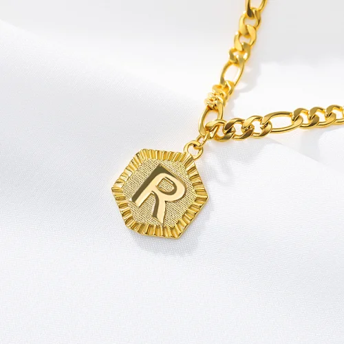 Explosion Necklace 26 Letters Stainless Steel Anklet Summer Fashion Necklace Clavicle Chain Jewelry