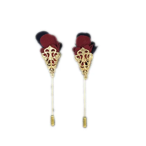 Factory Direct Wholesale Europe Christmas Gift Fashion Flower Suit Brooch Pins Collar Needle