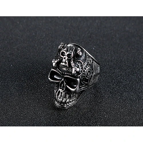 Vintage Accessories Wholesale European And American Swagger Skull Men Stainless Steel Ring