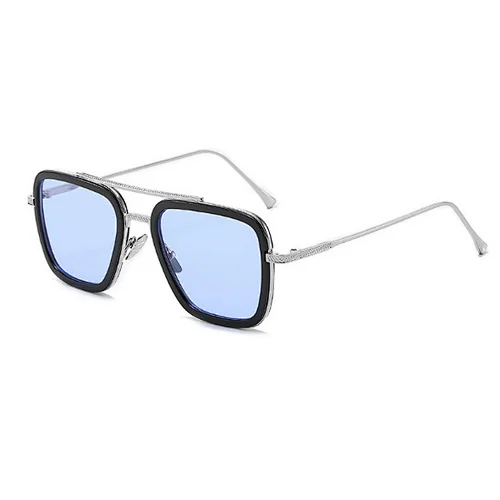 Iron Man sunglasses trend small Robert Downey glasses men's personality double beam sunglasses