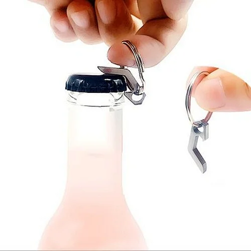 Mini Stainless Steel Bottle Opener Creative Outdoor Equipment EDC Can Opener Multi-tool Hex Keychain