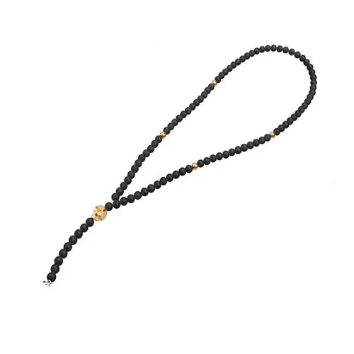 Black Agate Bead Necklace