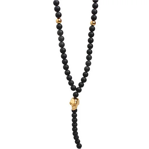 Black Agate Bead Necklace