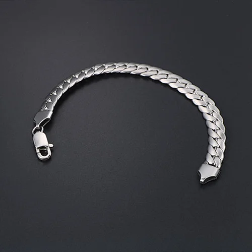 Men's Flat Fashion Bracelet Titanium Steel Simple Steel Bracelet