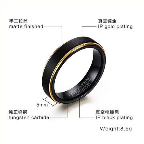 tungsten carbide ring rainbow wedding rings