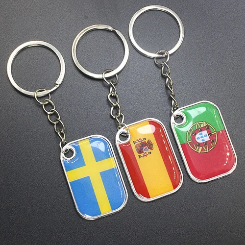 Asia Football Cup Metal keychain National Flags of the World represatations custom UAE national day gifts key ring