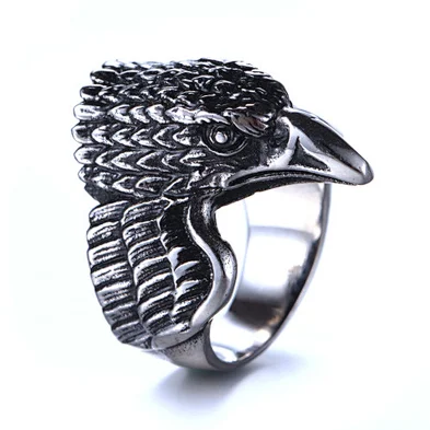 Vintage Eagle Men's ring gold European and American Stainless Steel Ring Men's Accessories
