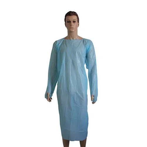 Premium Plastic Dustproof Clothes Waterproof Blue PE Protective Sleeves Apron