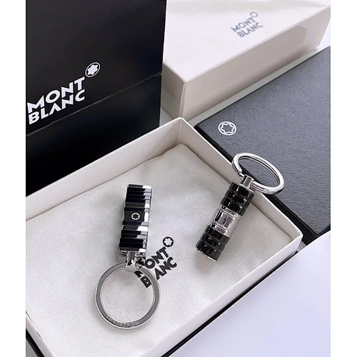 Montblanc Stainless Steel Black Precious Resin Key Ring 107600 Germany