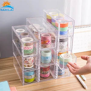 Naxilai Acrylic Transparent Tape Storage Box