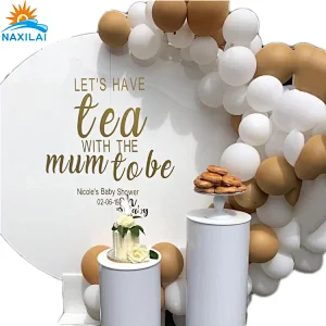 Naxilai Acrylic Round Wedding Backdrop Food diaplay
