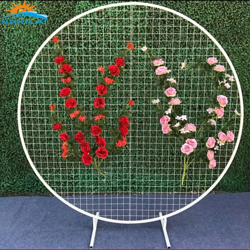 Naxilai Wedding Metal Mesh Circle Backdrop Stand