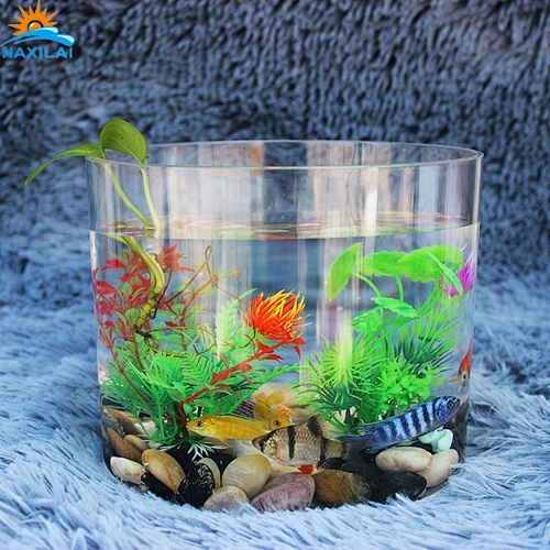 Naxilai Cylinder acrylic decoration aquarium fish tank