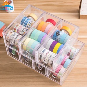 Naxilai Acrylic Transparent Tape Storage Box
