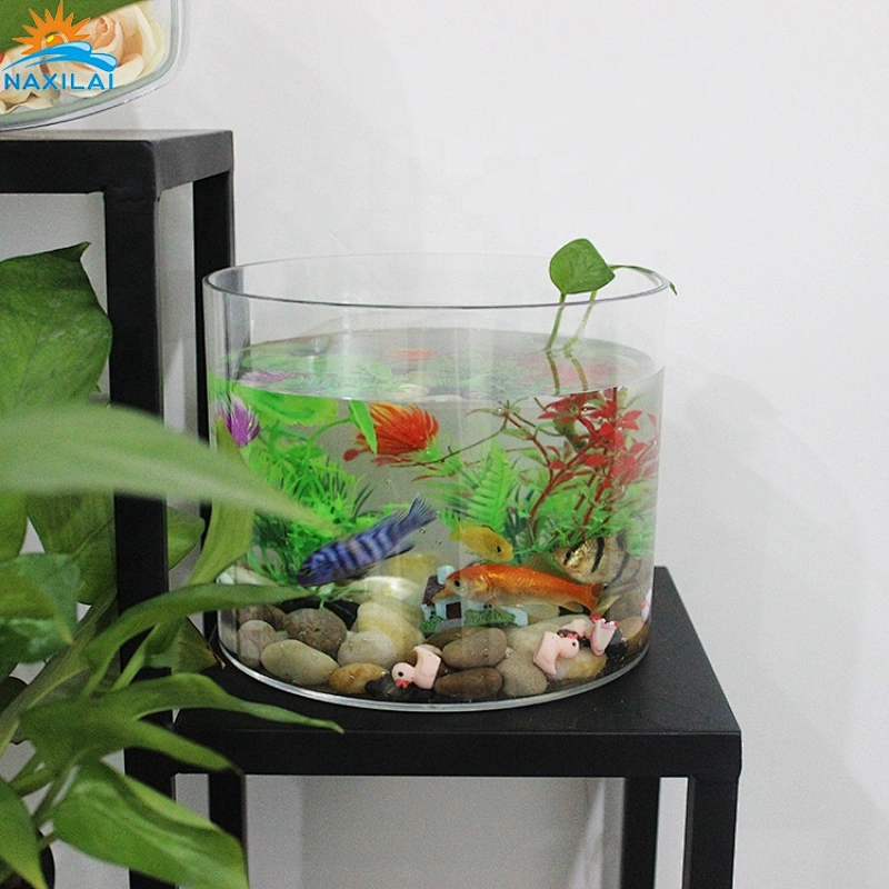 Naxilai Cylinder acrylic decoration aquarium fish tank