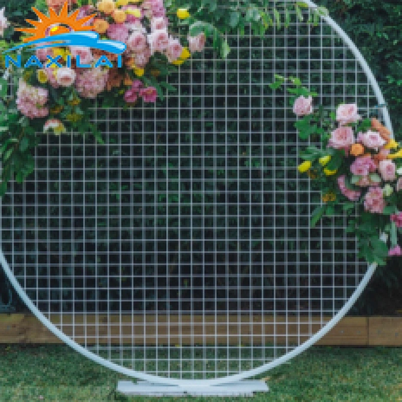 Naxilai Wedding Metal Mesh Circle Backdrop Stand