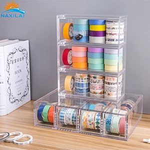 Naxilai Acrylic Transparent Tape Storage Box