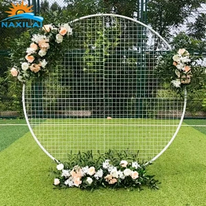 Naxilai Wedding Metal Mesh Circle Backdrop Stand