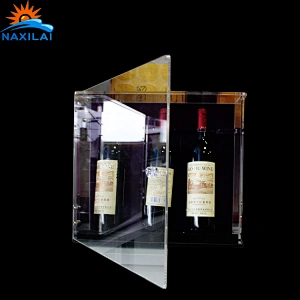 Naxilai Clear Locking Acrylic Wine Bottle Display Case