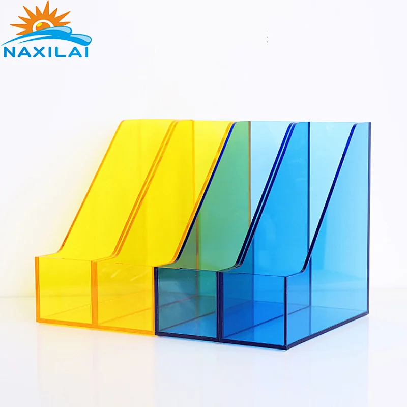 Naxilai Acrylic office storage rack translucent simple A4 desktop folder