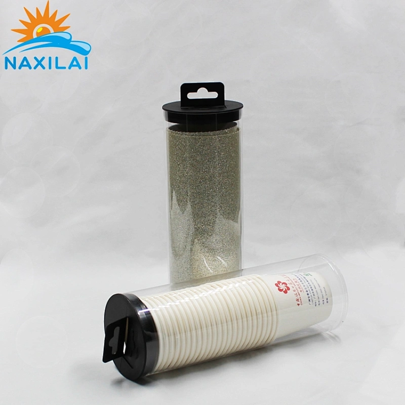 Naxilai PVC Paper Cup Packaging Plastic Cylinder With Hanging Lid