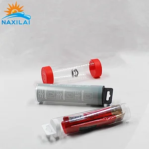 Naxilai PVC/PETG/PET Clear Plastic Tube For Packaging With Cover and Bottom