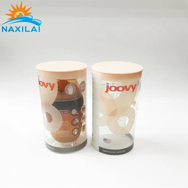 Naxilai Clear Plastic PVC Cylinder Container With Bottom And Cap