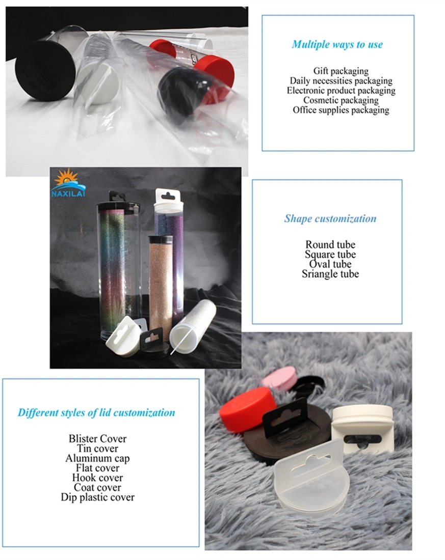 clear pvc cylinder container