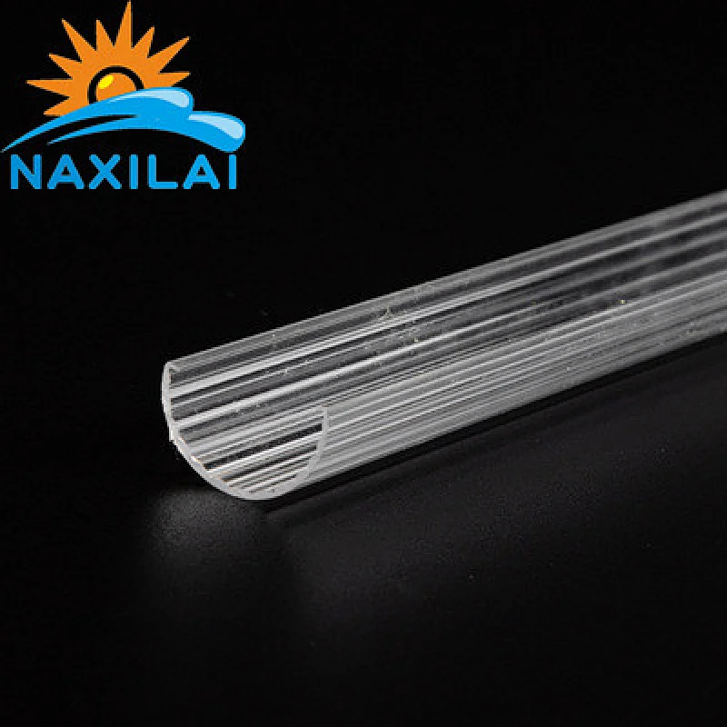 Transparent Striped Polycarbonate Lamp Cover