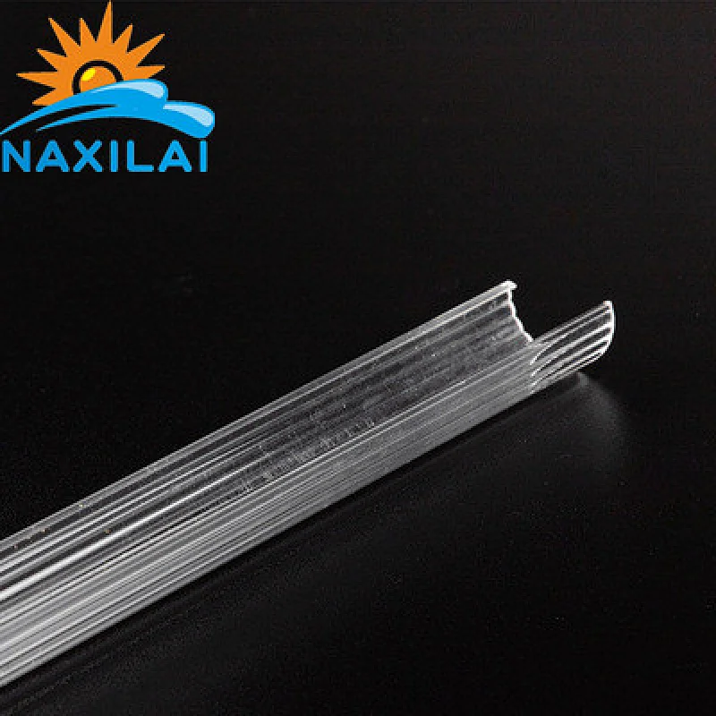 Transparent Striped Polycarbonate Lamp Cover