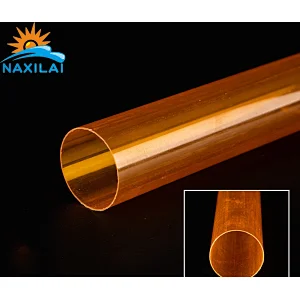 Naxilai Customized Anti-uv Round Orange Plastic PC Tube Lamp Shell