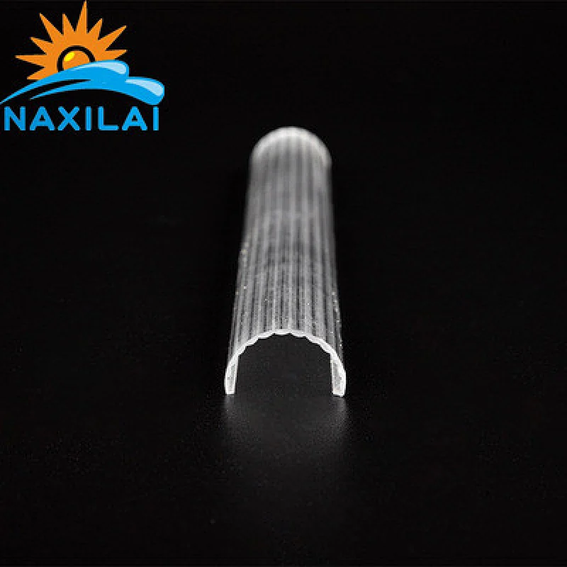 Transparent Striped Polycarbonate Lamp Cover