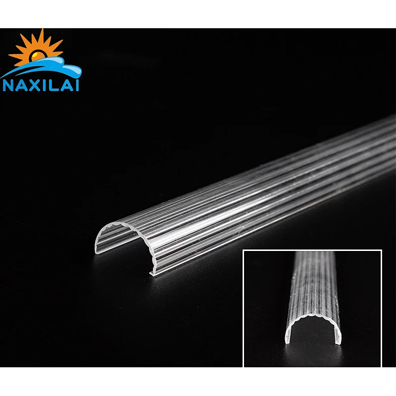 Transparent Striped Polycarbonate Lamp Cover
