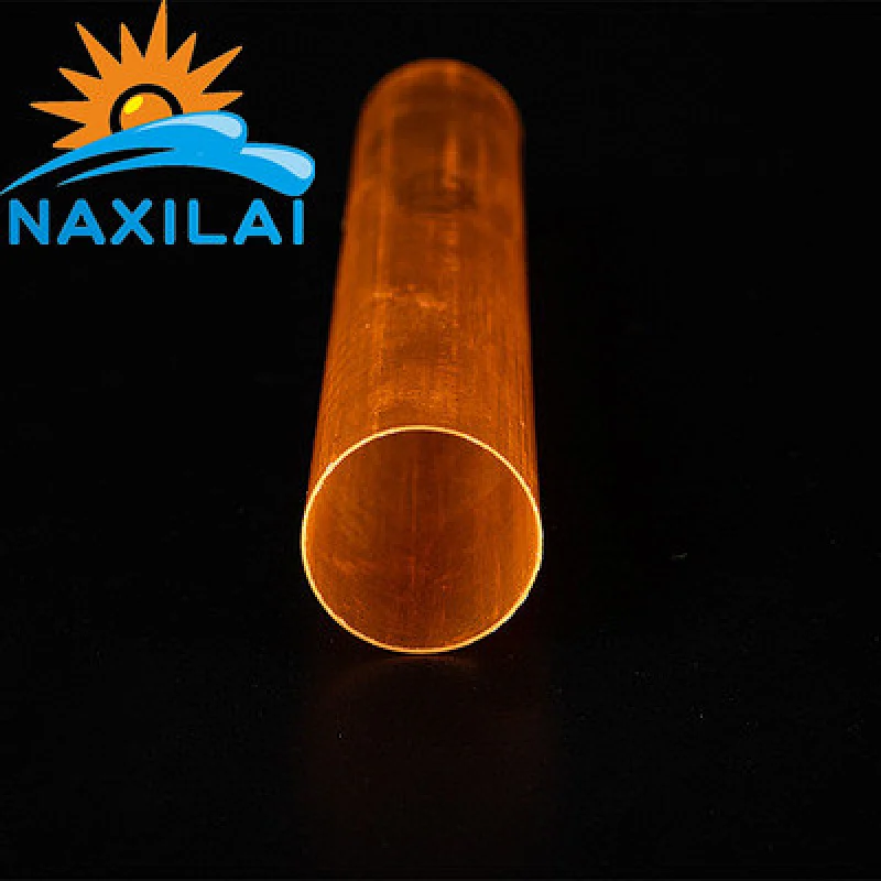 Naxilai Customized Anti-uv Round Orange Plastic PC Tube Lamp Shell