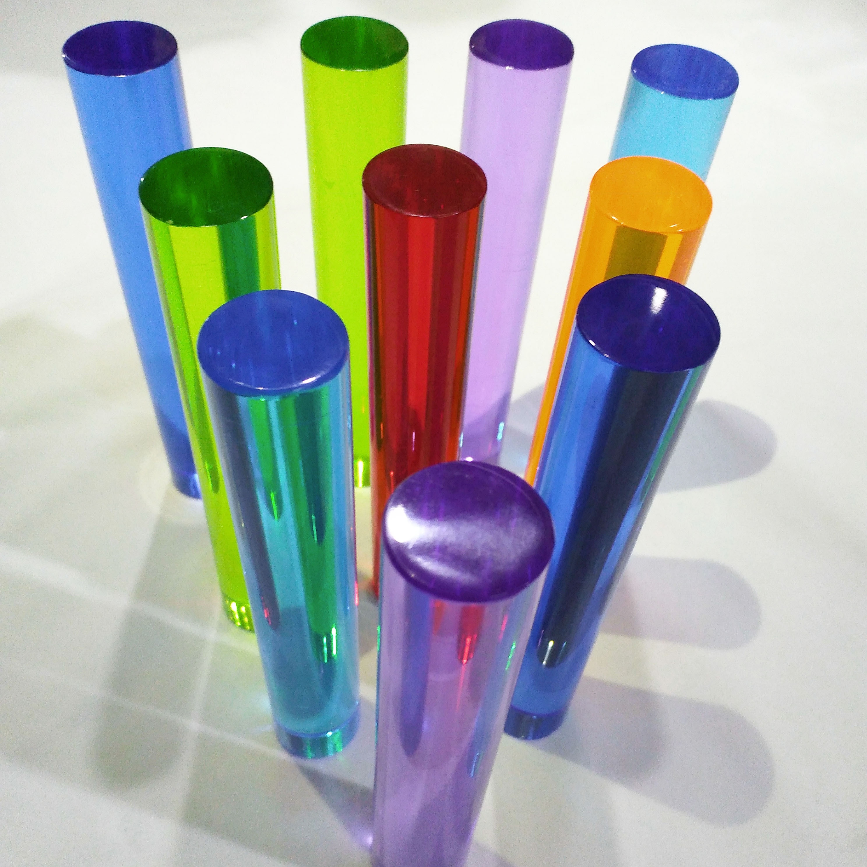 colored acrylic rods