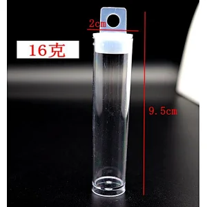 clear pvc packaging tube with end lids for beads