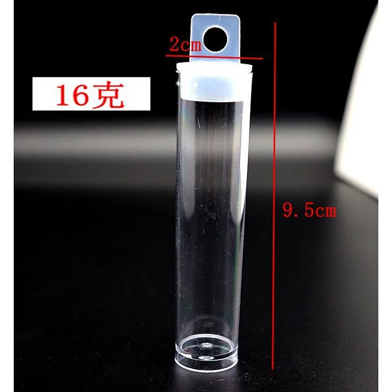 clear pvc packaging tube with end lids for beads