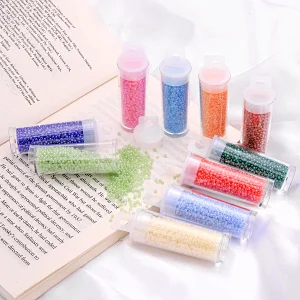 clear pvc packaging tube with end lids for beads