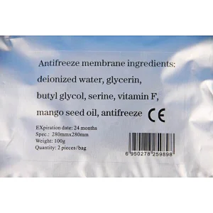 Antifreeze film /cover / mask for cryotherapy slimming machine