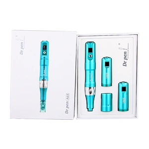 Wireless rechargeable Derma facial Pen Ultima dr. pen A6S with 2pcs 12 pin needle cartridge and 2pcs battery