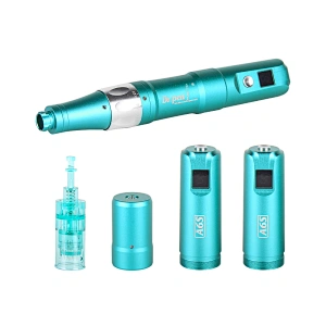 2020 Titanium/stainless steel  A6S green auto/batteries/wireless derma beauty pen